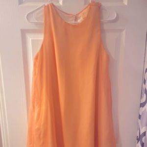 Peach Sheer Dress